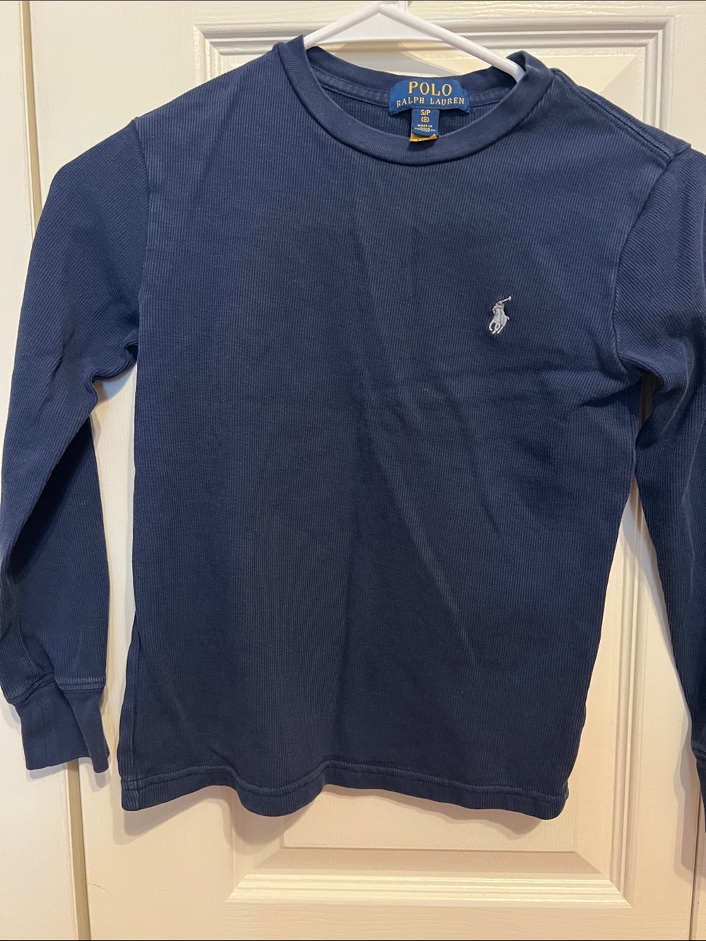 Polo by Ralph Lauren Navy Long-Sleeve Crewneck with Embroidered Pony
